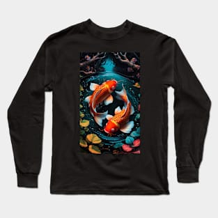 Two Koi Fish | T Shirt Design Long Sleeve T-Shirt